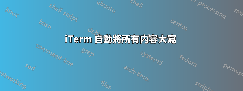 iTerm 自動將所有內容大寫
