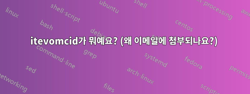 itevomcid가 뭐예요? (왜 이메일에 첨부되나요?)