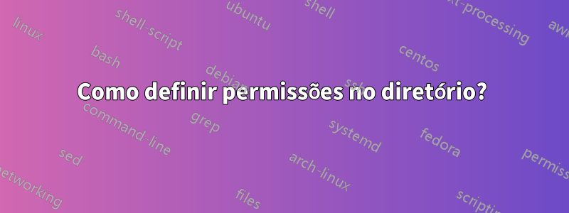 Como definir permissões no diretório?