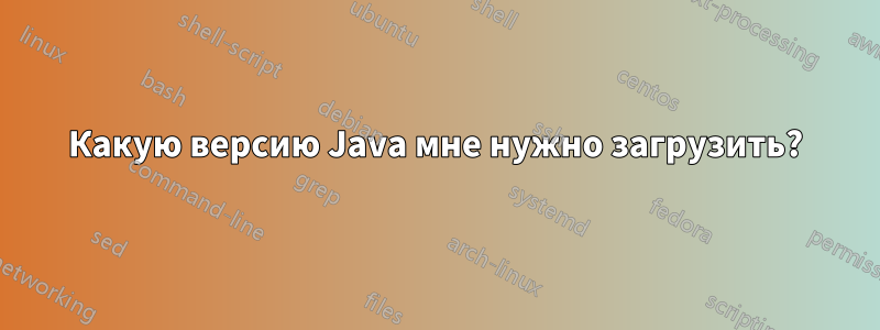 Какую версию Java мне нужно загрузить?