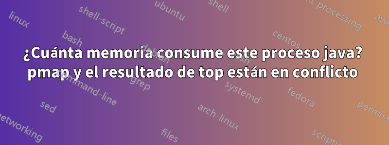 ¿Cuánta memoria consume este proceso java? pmap y el resultado de top están en conflicto