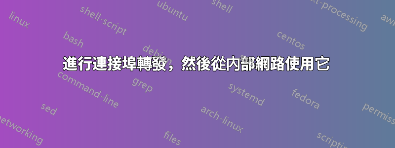 進行連接埠轉發，然後從內部網路使用它