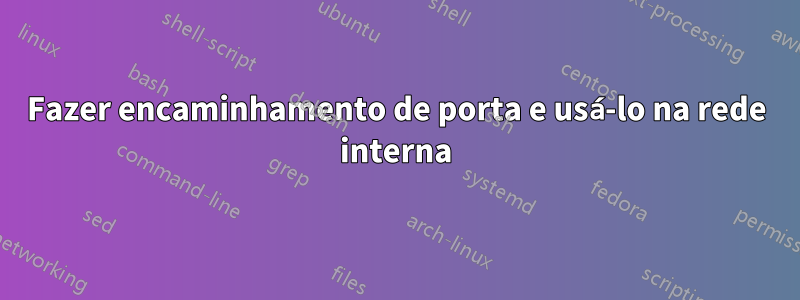 Fazer encaminhamento de porta e usá-lo na rede interna