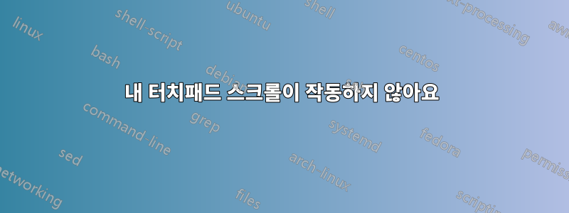 내 터치패드 스크롤이 작동하지 않아요