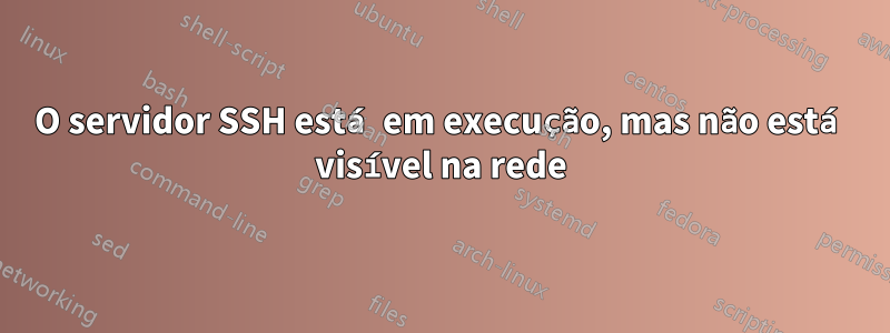 O servidor SSH está em execução, mas não está visível na rede