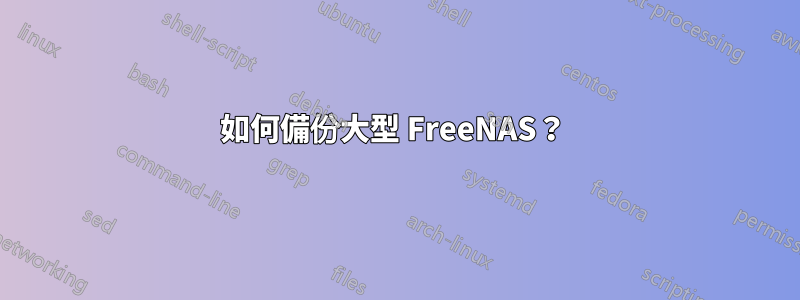 如何備份大型 FreeNAS？ 