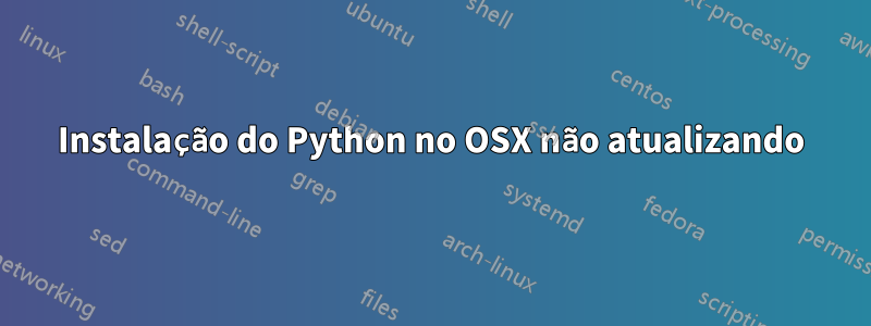 Instalação do Python no OSX não atualizando