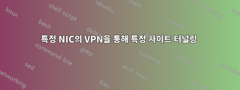 특정 NIC의 VPN을 통해 특정 사이트 터널링