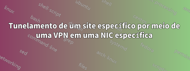 Tunelamento de um site específico por meio de uma VPN em uma NIC específica