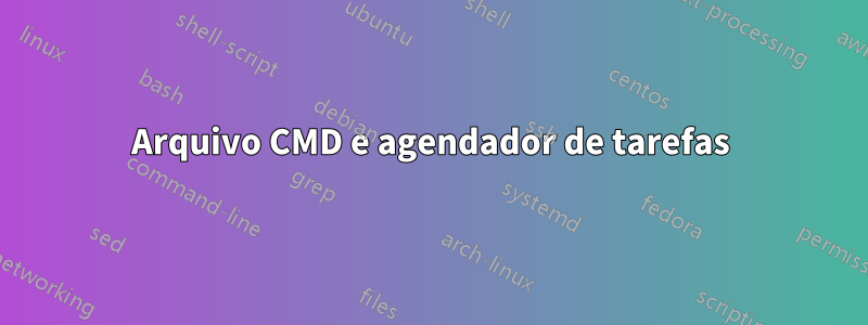 Arquivo CMD e agendador de tarefas