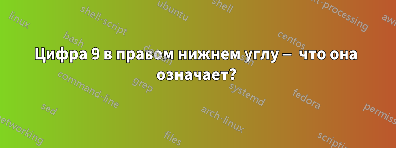 Цифра 9 в правом нижнем углу — что она означает?