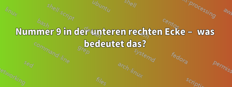 Nummer 9 in der unteren rechten Ecke – was bedeutet das?