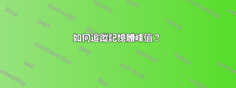 如何追蹤記憶體峰值？
