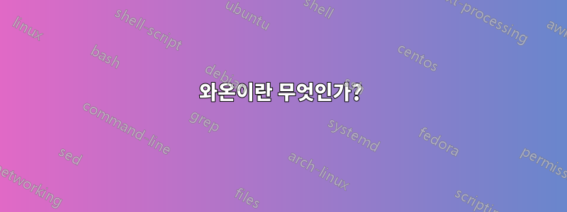 와온이란 무엇인가?