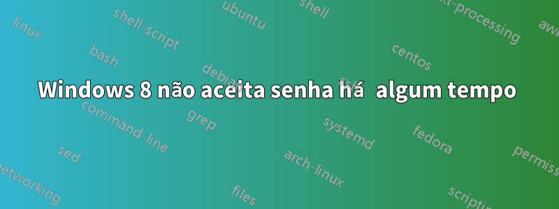 Windows 8 não aceita senha há algum tempo