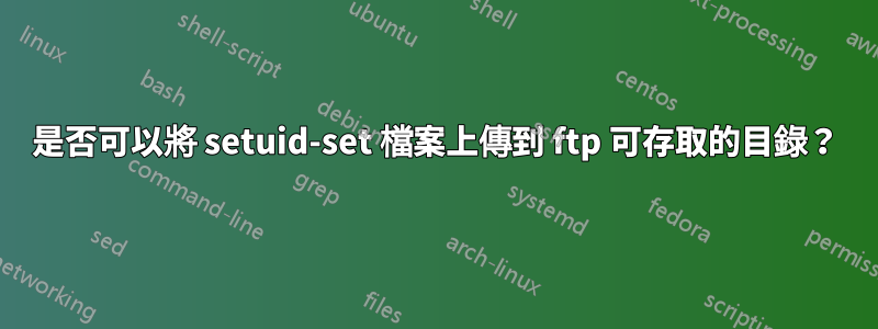 是否可以將 setuid-set 檔案上傳到 ftp 可存取的目錄？