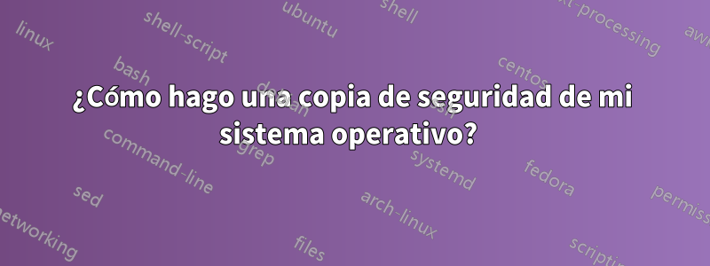 ¿Cómo hago una copia de seguridad de mi sistema operativo? 