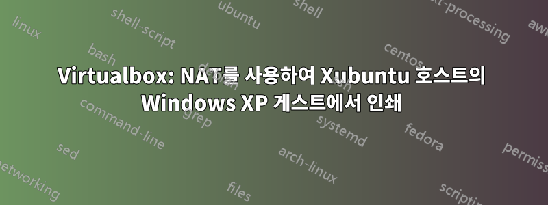 Virtualbox: NAT를 사용하여 Xubuntu 호스트의 Windows XP 게스트에서 인쇄