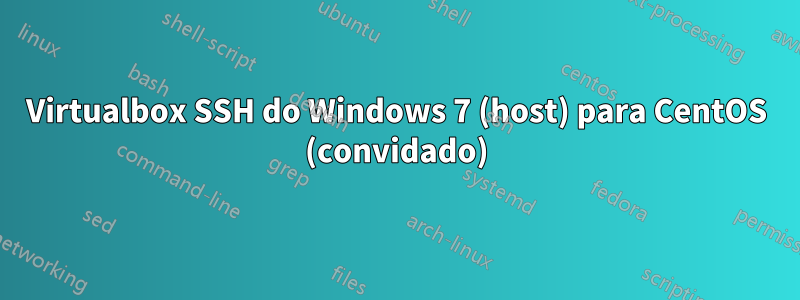 Virtualbox SSH do Windows 7 (host) para CentOS (convidado)