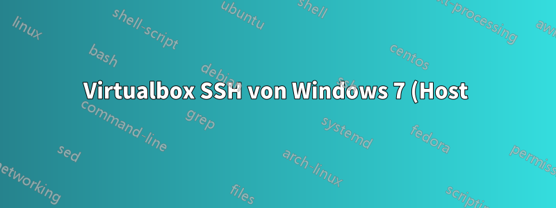 Virtualbox SSH von Windows 7 (Host) zu CentOS (Gast)