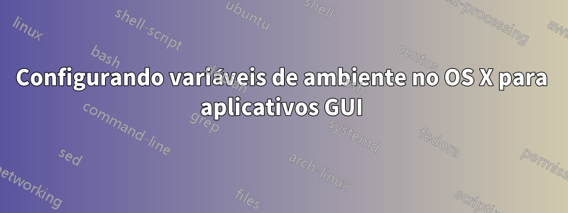 Configurando variáveis ​​de ambiente no OS X para aplicativos GUI