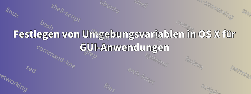 Festlegen von Umgebungsvariablen in OS X für GUI-Anwendungen