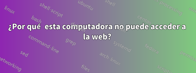 ¿Por qué esta computadora no puede acceder a la web?