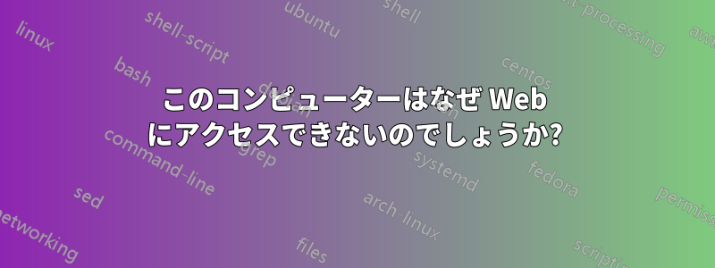 このコンピューターはなぜ Web にアクセスできないのでしょうか?
