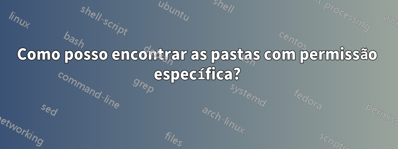 Como posso encontrar as pastas com permissão específica?