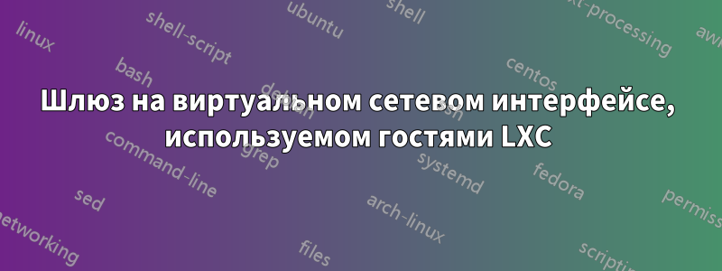 Шлюз на виртуальном сетевом интерфейсе, используемом гостями LXC