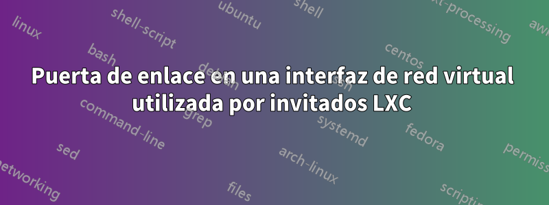 Puerta de enlace en una interfaz de red virtual utilizada por invitados LXC