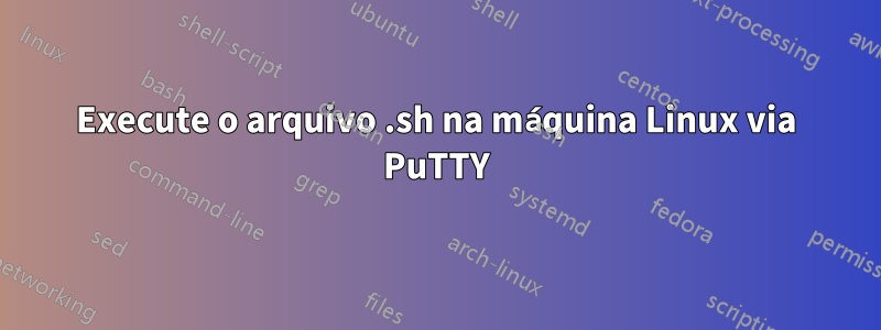 Execute o arquivo .sh na máquina Linux via PuTTY