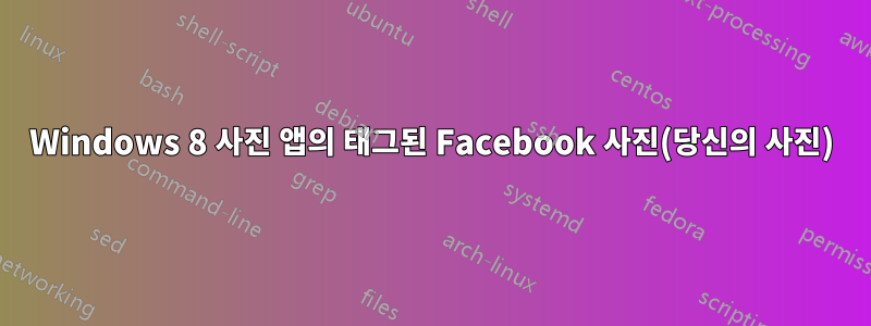 Windows 8 사진 앱의 태그된 Facebook 사진(당신의 사진)