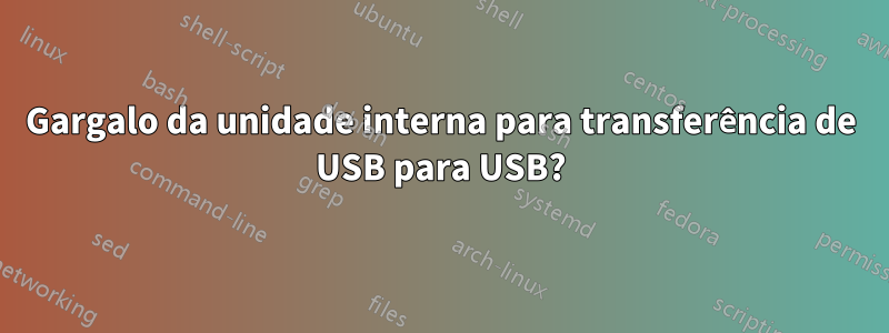 Gargalo da unidade interna para transferência de USB para USB?