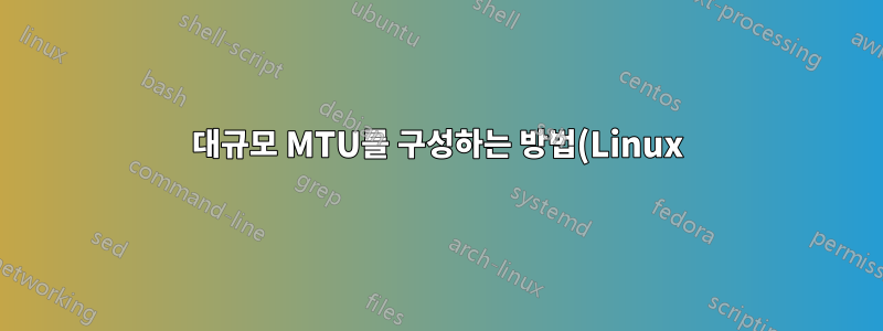 대규모 MTU를 구성하는 방법(Linux)