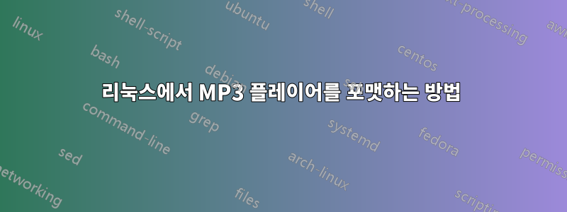 리눅스에서 MP3 플레이어를 포맷하는 방법