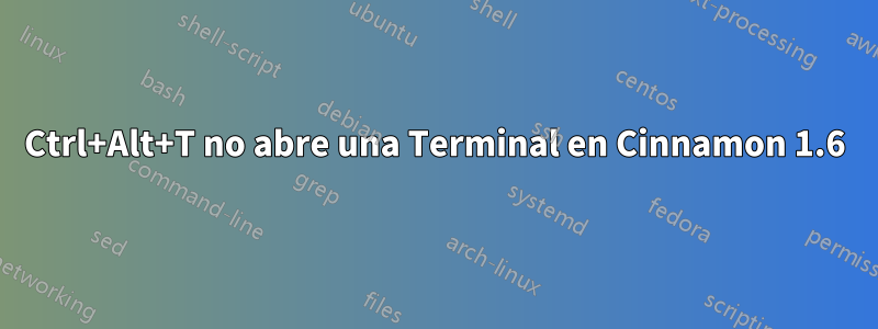 Ctrl+Alt+T no abre una Terminal en Cinnamon 1.6