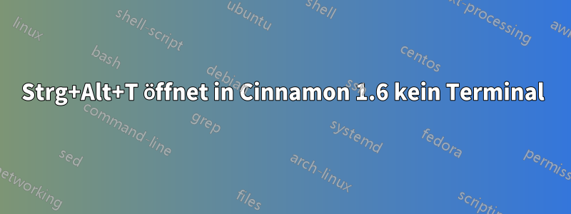 Strg+Alt+T öffnet in Cinnamon 1.6 kein Terminal