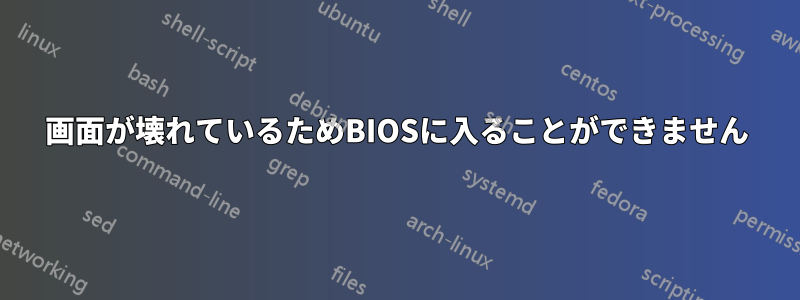 画面が壊れているためBIOSに入ることができません