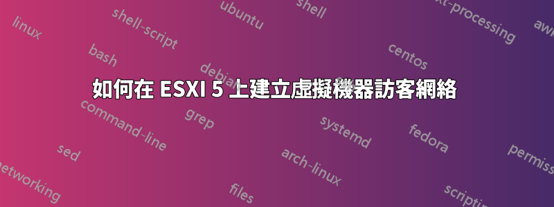 如何在 ESXI 5 上建立虛擬機器訪客網絡