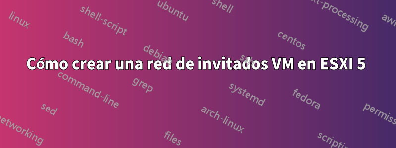 Cómo crear una red de invitados VM en ESXI 5