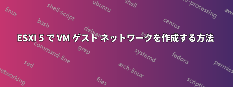 ESXI 5 で VM ゲスト ネットワークを作成する方法