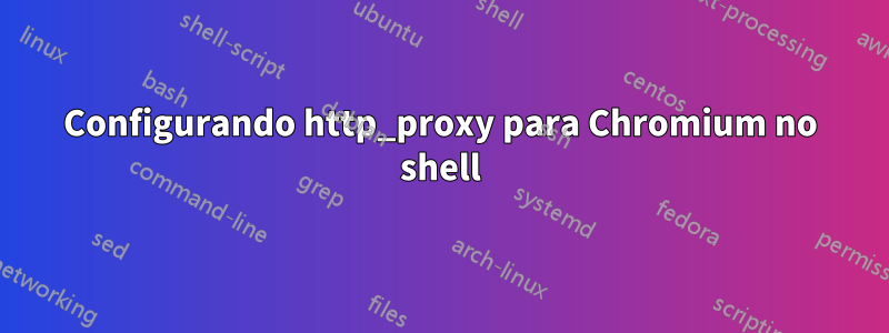 Configurando http_proxy para Chromium no shell