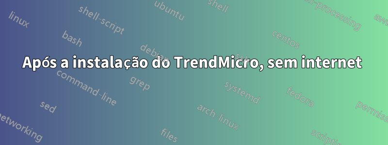 Após a instalação do TrendMicro, sem internet