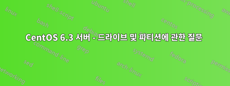 CentOS 6.3 서버 - 드라이브 및 파티션에 관한 질문