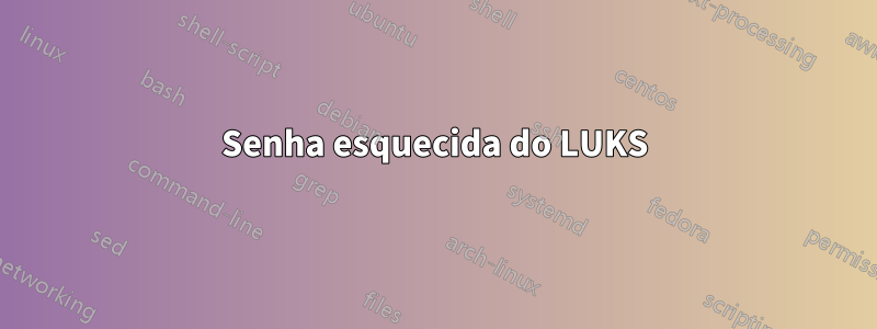 Senha esquecida do LUKS