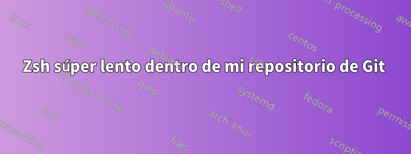 Zsh súper lento dentro de mi repositorio de Git