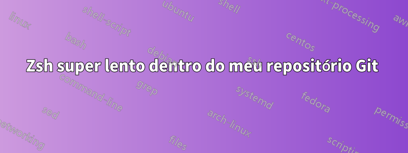 Zsh super lento dentro do meu repositório Git