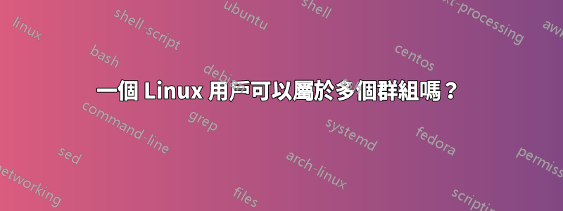 一個 Linux 用戶可以屬於多個群組嗎？