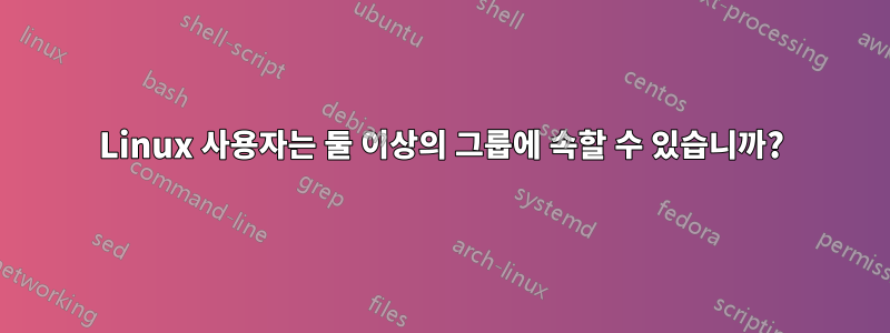 Linux 사용자는 둘 이상의 그룹에 속할 수 있습니까?